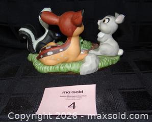 MaxSold Auction: Walt Disney Productions Bambi, Thumper & Flower Ceramic Figurine - New Westminster (British Columbia, Canada) SELLER MANAGED Downsizing Online Auction - Eighth Street