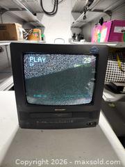 MaxSold Auction: 14in Sharp tv vcr combo - Upper Moreland Township (Pennsylvania, USA) SELLER MANAGED Charity/Fundraising Online Auction - Davisville Road           
