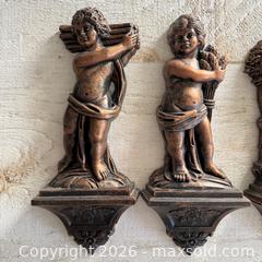 MaxSold Auction: Vintage Dart Industries Cherub Set of Four Plastic with Faux Copper Finish Wall Decor - Kingston (Ontario, Canada) SELLER MANAGED Downsizing Online Auction - Bishop Street
