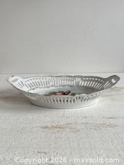 MaxSold Auction: Vintage German Reticulated Porcelain Oval Bowl - Transferware Serving Dish Oval - Made in Germany - Kingston (Ontario, Canada) SELLER MANAGED Downsizing Online Auction - Bishop Street