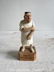 MaxSold Auction: Vintage Surgeon Who's Next, Please? - Hand Carved Wood Folk Art Figurine - Jaschke Pretzl Hand Carving Person Figurine - Made in Germany - Kingston (Ontario, Canada) SELLER MANAGED Downsizing Online Auction - Bishop Street