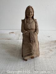 MaxSold Auction: Vintage Wood Folk Art Woman Crafting on Rocking Chair - Vintage Wood Grandmother Figurine - Kingston (Ontario, Canada) SELLER MANAGED Downsizing Online Auction - Bishop Street