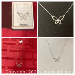 MaxSold Auction: Sterling Silver Butterfly Necklace New - Coquitlam (British Columbia, Canada) SELLER MANAGED Downsizing Online Auction - Delestre Avenue