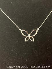 MaxSold Auction: Sterling Silver Butterfly Necklace New - Coquitlam (British Columbia, Canada) SELLER MANAGED Downsizing Online Auction - Delestre Avenue