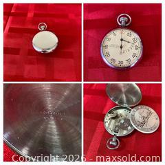 MaxSold Auction: Stop Watch,  Nickel Chrome Swiss Made. (Stadion Yachting Timer 17 Jewel) - Coquitlam (British Columbia, Canada) SELLER MANAGED Downsizing Online Auction - Delestre Avenue