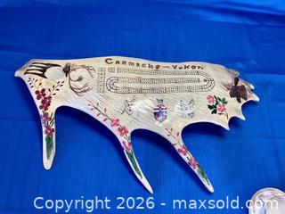 MaxSold Auction: Vintage CRIBBAGE BOARD (Carmacks YUKON TERRITORY. Signed J.W. Israel) 28" - Coquitlam (British Columbia, Canada) SELLER MANAGED Downsizing Online Auction - Delestre Avenue