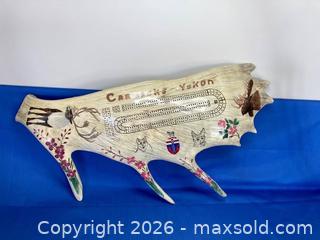 MaxSold Auction: Vintage CRIBBAGE BOARD (Carmacks YUKON TERRITORY. Signed J.W. Israel) 28" - Coquitlam (British Columbia, Canada) SELLER MANAGED Downsizing Online Auction - Delestre Avenue