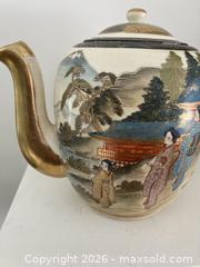 MaxSold Auction: 2pc Japanese Satsuma Hand Painted Porcelain Tea Set Meiji period (1868-1912).  - Mississauga (Ontario, Canada) SELLER MANAGED Estate Sale Online Auction - Greenbower Court