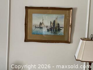 MaxSold Auction: Antique Original Watercolor Grand Canal Venice Italy by Listed Italian artist Anton Puriya - Mississauga (Ontario, Canada) SELLER MANAGED Estate Sale Online Auction - Greenbower Court