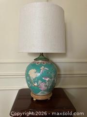 MaxSold Auction: Antique/Vintage Chinese Famille Rose Aqua Table Lamp.  - Mississauga (Ontario, Canada) SELLER MANAGED Estate Sale Online Auction - Greenbower Court