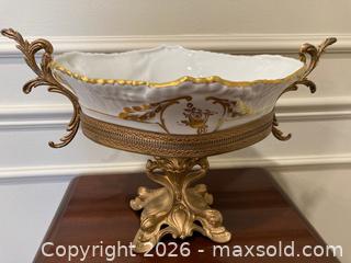 MaxSold Auction: Antique/Vintage Painted Porcelain and Gilt Bronze Bowl. - Mississauga (Ontario, Canada) SELLER MANAGED Estate Sale Online Auction - Greenbower Court