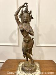 MaxSold Auction: Large Antique Sino Tibetan Bronze Buddhist Deity Bodhisattva Statue Tara. - Mississauga (Ontario, Canada) SELLER MANAGED Estate Sale Online Auction - Greenbower Court
