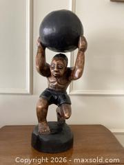 MaxSold Auction: Large Vintage MCM Hand Carved Wooden Figural Statue. - Mississauga (Ontario, Canada) SELLER MANAGED Estate Sale Online Auction - Greenbower Court