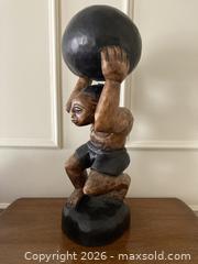 MaxSold Auction: Large Vintage MCM Hand Carved Wooden Figural Statue. - Mississauga (Ontario, Canada) SELLER MANAGED Estate Sale Online Auction - Greenbower Court