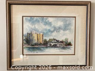 MaxSold Auction: Original Watercolor by Listed Dutch-born Canadian Artist Fred Schonberger (1930–1993). - Mississauga (Ontario, Canada) SELLER MANAGED Estate Sale Online Auction - Greenbower Court