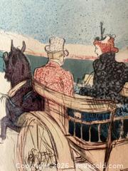 MaxSold Auction: Rare Stamped Toulouse-Lautrec (1864-1901). ‘La Charrette Anglais’ Artist Proof Lithograph/Print. - Mississauga (Ontario, Canada) SELLER MANAGED Estate Sale Online Auction - Greenbower Court