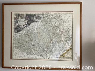 MaxSold Auction: VERY RARE. Large Antique map of Moravia, titled Tabula Generalis Marchionatus Moraviae In Sex Circulos Divisae.  - Mississauga (Ontario, Canada) SELLER MANAGED Estate Sale Online Auction - Greenbower Court