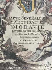 MaxSold Auction: VERY RARE. Large Antique map of Moravia, titled Tabula Generalis Marchionatus Moraviae In Sex Circulos Divisae.  - Mississauga (Ontario, Canada) SELLER MANAGED Estate Sale Online Auction - Greenbower Court