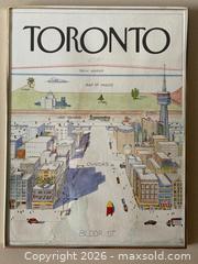MaxSold Auction: Vintage Art Print Titled "Toronto" by Artist Monte Cohen. - Mississauga (Ontario, Canada) SELLER MANAGED Estate Sale Online Auction - Greenbower Court