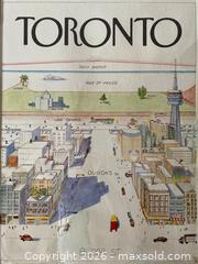 MaxSold Auction: Vintage Art Print Titled "Toronto" by Artist Monte Cohen. - Mississauga (Ontario, Canada) SELLER MANAGED Estate Sale Online Auction - Greenbower Court