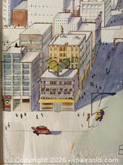 MaxSold Auction: Vintage Art Print Titled "Toronto" by Artist Monte Cohen. - Mississauga (Ontario, Canada) SELLER MANAGED Estate Sale Online Auction - Greenbower Court