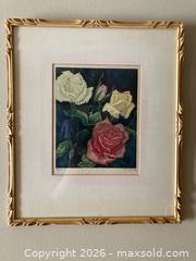 MaxSold Auction: Vintage Colour Aquatint Print Titled "Roses" by the Canadian Artist Nicholas Hornyansky (1896-1965).  - Mississauga (Ontario, Canada) SELLER MANAGED Estate Sale Online Auction - Greenbower Court