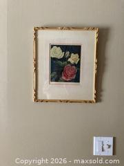 MaxSold Auction: Vintage Colour Aquatint Print Titled "Roses" by the Canadian Artist Nicholas Hornyansky (1896-1965).  - Mississauga (Ontario, Canada) SELLER MANAGED Estate Sale Online Auction - Greenbower Court