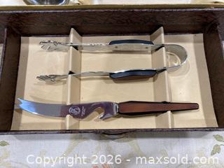 MaxSold Auction: Vintage Glo-Hill Barmates Bar Tool Set With Chrome Tools and Bakelite Handles in its Original Case. - Mississauga (Ontario, Canada) SELLER MANAGED Estate Sale Online Auction - Greenbower Court