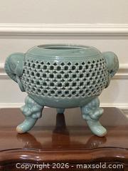 MaxSold Auction: Vintage MCM Celadon Ikebana Vase, Japan, 1960s. - Mississauga (Ontario, Canada) SELLER MANAGED Estate Sale Online Auction - Greenbower Court