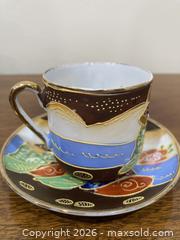 MaxSold Auction: Vintage MCM Set of 4 Satsuma Teacup & Saucers with Creamer.  - Mississauga (Ontario, Canada) SELLER MANAGED Estate Sale Online Auction - Greenbower Court