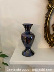 MaxSold Auction: Vintage Murano Dark Blue and Gold Mirror Finish Studio Art Glass Vase. - Mississauga (Ontario, Canada) SELLER MANAGED Estate Sale Online Auction - Greenbower Court