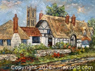 MaxSold Auction: Vintage Original Oil Painting Welford on Avon Landscape Signed by Listed Canadian Artist V. L. Lis. - Mississauga (Ontario, Canada) SELLER MANAGED Estate Sale Online Auction - Greenbower Court