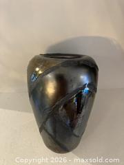 MaxSold Auction: Vintage Poole Pottery Black Iridescent 4" Tall Vase, England. - Mississauga (Ontario, Canada) SELLER MANAGED Estate Sale Online Auction - Greenbower Court