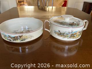 MaxSold Auction: Vintage Round Covered Vegetable Serving Tureen and Salad Dish "Fontainebleau" by Villeroy & Boch. - Mississauga (Ontario, Canada) SELLER MANAGED Estate Sale Online Auction - Greenbower Court