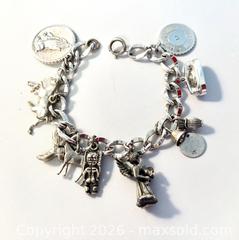 MaxSold Auction: 1950s/1960s Sterling Silver MCM Charm Bracelet - Maple Shade (New Jersey, USA) SELLER MANAGED Downsizing Online Auction - Martin Avenue