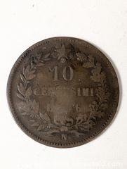 MaxSold Auction: 1800s 10 Centimas coin italy - South Frontenac (Ontario, Canada) SELLER MANAGED Downsizing Online Auction - Battersea Road