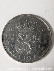 MaxSold Auction: 2 1/2 Dutch Guildn coin  - South Frontenac (Ontario, Canada) SELLER MANAGED Downsizing Online Auction - Battersea Road