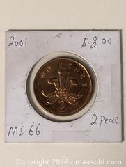 MaxSold Auction: 2 pence copper 2001 coin - South Frontenac (Ontario, Canada) SELLER MANAGED Downsizing Online Auction - Battersea Road