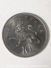 MaxSold Auction: Mint Lion Coin 10 New Pence England - South Frontenac (Ontario, Canada) SELLER MANAGED Downsizing Online Auction - Battersea Road
