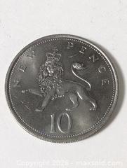 MaxSold Auction: Mint Lion Coin 10 New Pence England - South Frontenac (Ontario, Canada) SELLER MANAGED Downsizing Online Auction - Battersea Road