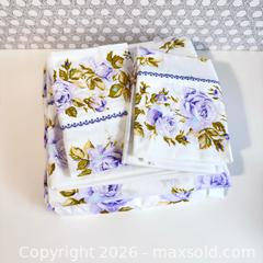 MaxSold Auction: Vintage NOS Purple Rose Double Sheet Set - Toronto (Ontario, Canada) SELLER MANAGED Downsizing Online Auction - Kingston Road (STORAGE)