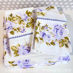 MaxSold Auction: Vintage NOS Purple Rose Double Sheet Set - Toronto (Ontario, Canada) SELLER MANAGED Downsizing Online Auction - Kingston Road (STORAGE)