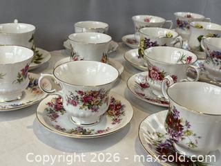 MaxSold Auction: 12 Paragon Cups and Saucers and a Royal Minister Table Bell - Oakville (Ontario, Canada) PARTNER MANAGED Estate Sale Online Auction - Lakeshore Road West