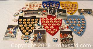 MaxSold Auction: 1962-63 Shirriff Salada Foods NHL hockey metal coins and related paper shields and photos.  - Oakville (Ontario, Canada) PARTNER MANAGED Estate Sale Online Auction - Lakeshore Road West