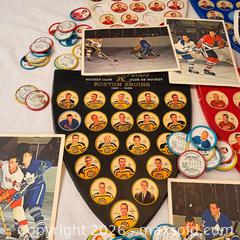 MaxSold Auction: 1962-63 Shirriff Salada Foods NHL hockey metal coins and related paper shields and photos.  - Oakville (Ontario, Canada) PARTNER MANAGED Estate Sale Online Auction - Lakeshore Road West