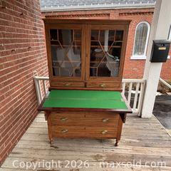 MaxSold Auction: 19th Century Mahogany Inlaid Secretaire Bookcase with Lower Chest Drawers - Oakville (Ontario, Canada) PARTNER MANAGED Estate Sale Online Auction - Lakeshore Road West