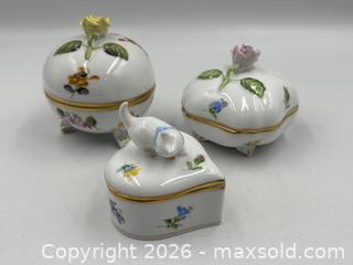MaxSold Auction: 3 Herend Lidded Trinket Boxes - Oakville (Ontario, Canada) PARTNER MANAGED Estate Sale Online Auction - Lakeshore Road West