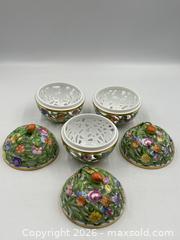MaxSold Auction: 3 Herend Reticulated Porcelain Bonbonnière or Trinket Boxes - Oakville (Ontario, Canada) PARTNER MANAGED Estate Sale Online Auction - Lakeshore Road West
