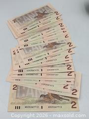 MaxSold Auction: 43 Largely Consecutive Serial Number Two Dollar Canadian Bank Notes. 1986 - Oakville (Ontario, Canada) PARTNER MANAGED Estate Sale Online Auction - Lakeshore Road West