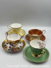 MaxSold Auction: 4 English Teacups and Saucers - Oakville (Ontario, Canada) PARTNER MANAGED Estate Sale Online Auction - Lakeshore Road West